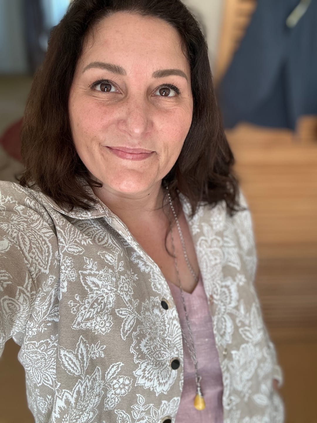 Customer photo review of Veste Solveig Jacquard “Souffle d’Héritage”