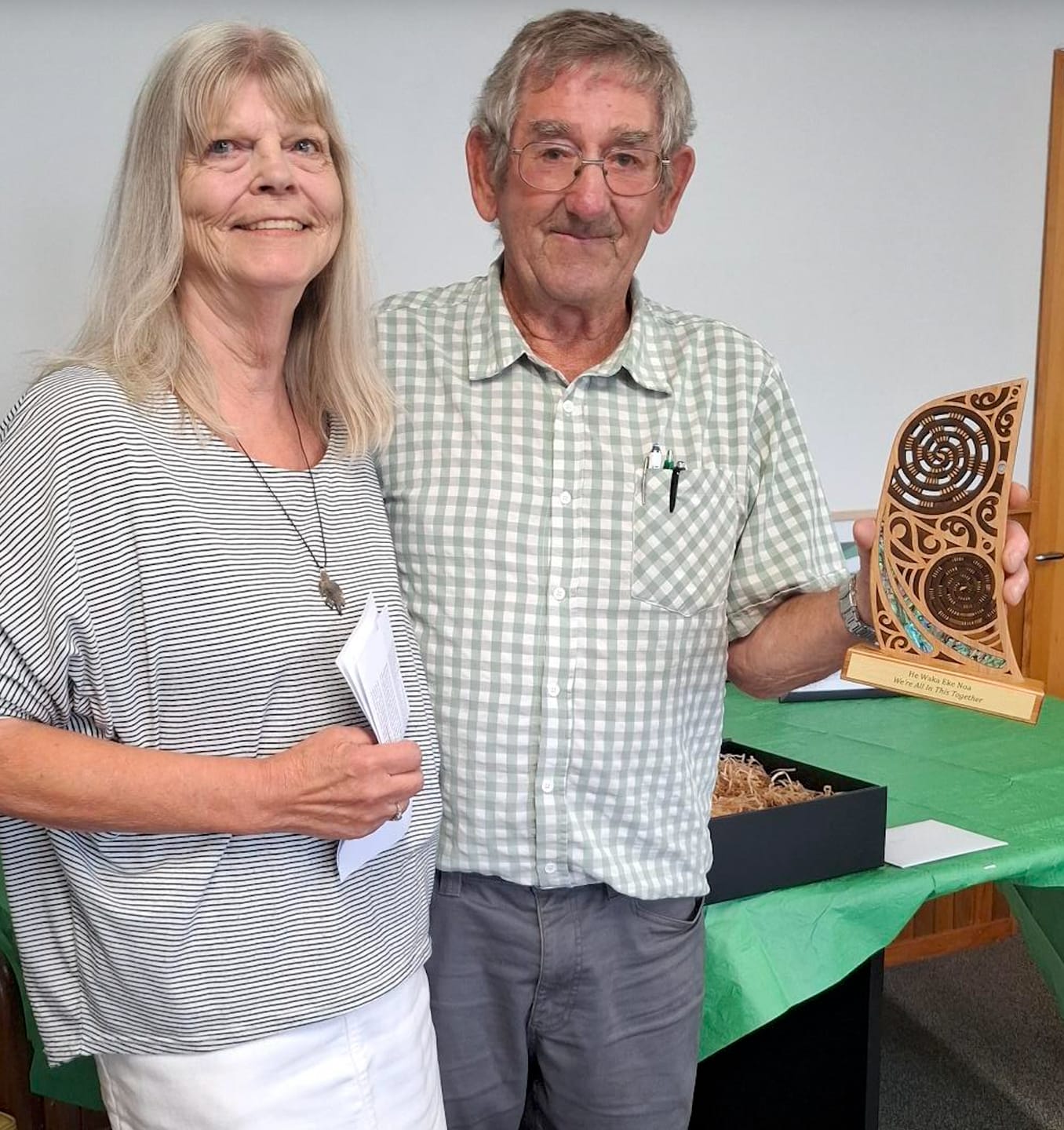 Customer photo review of Maori Waka Canoe Stern Leadership Trophy