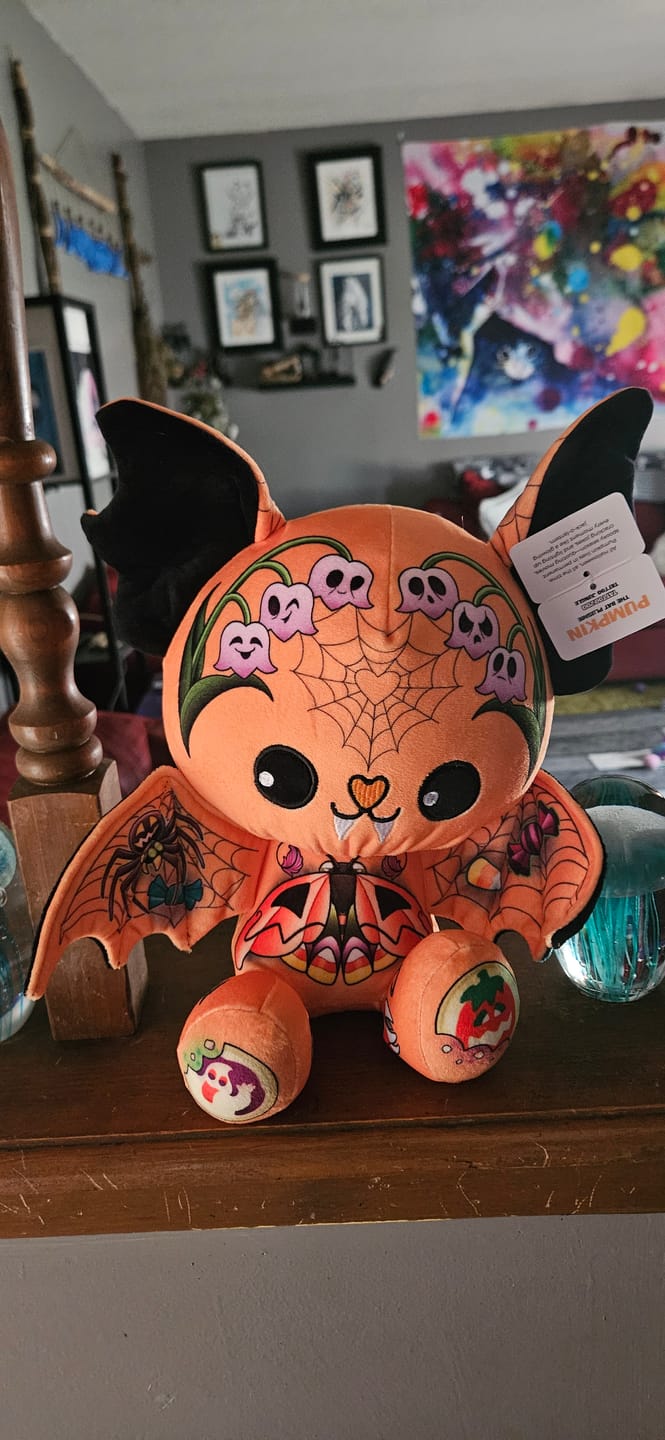 Customer photo review of Pumpkin the Bat Plushie