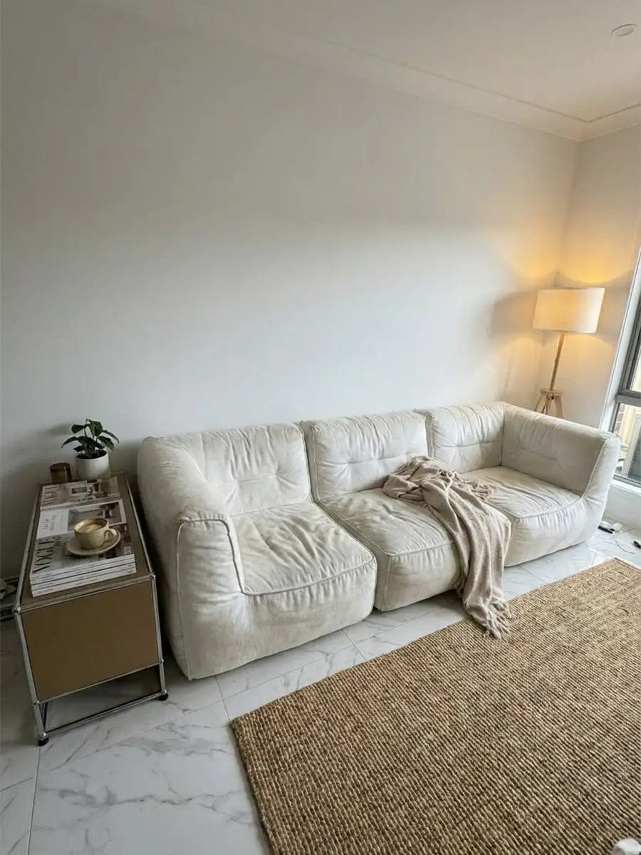 Customer photo review of BOBO BEAN BAG SET2 - BOUCLE SNOW WHITE