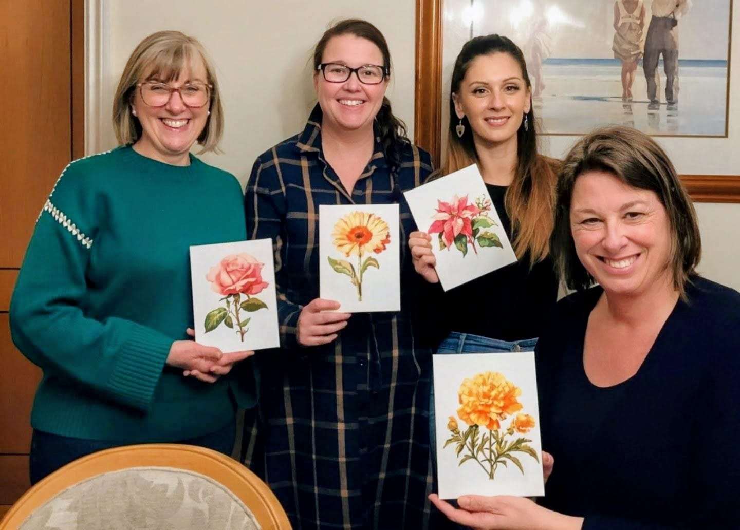 Customer photo review of Set of 6 Mini Paintings - Flowers