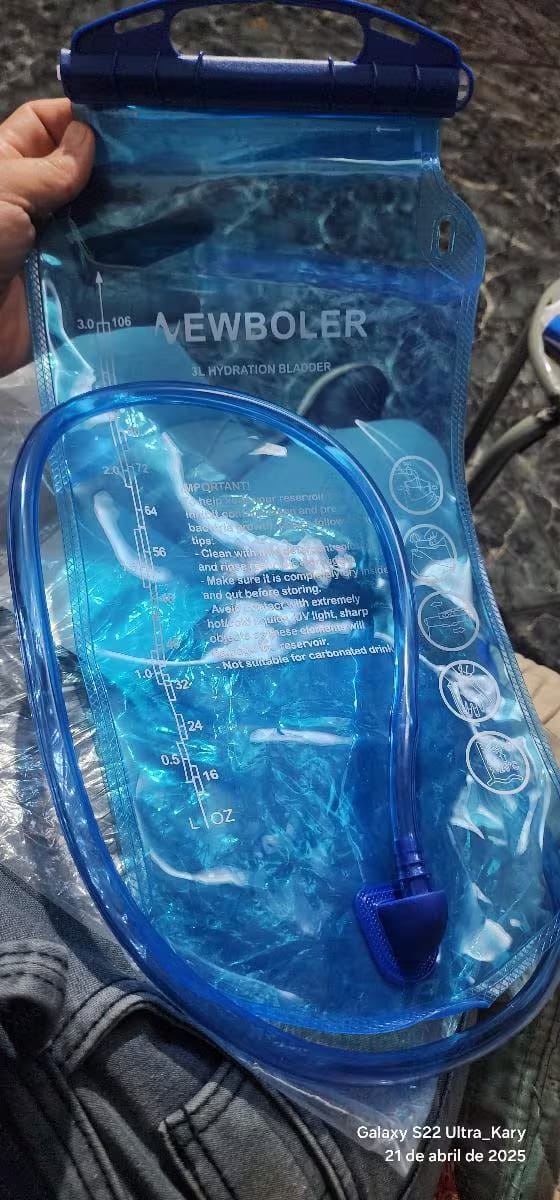 Customer photo review of BPA-Free Hydration Bladder Water Reservoir (51oz/68oz/101oz)
