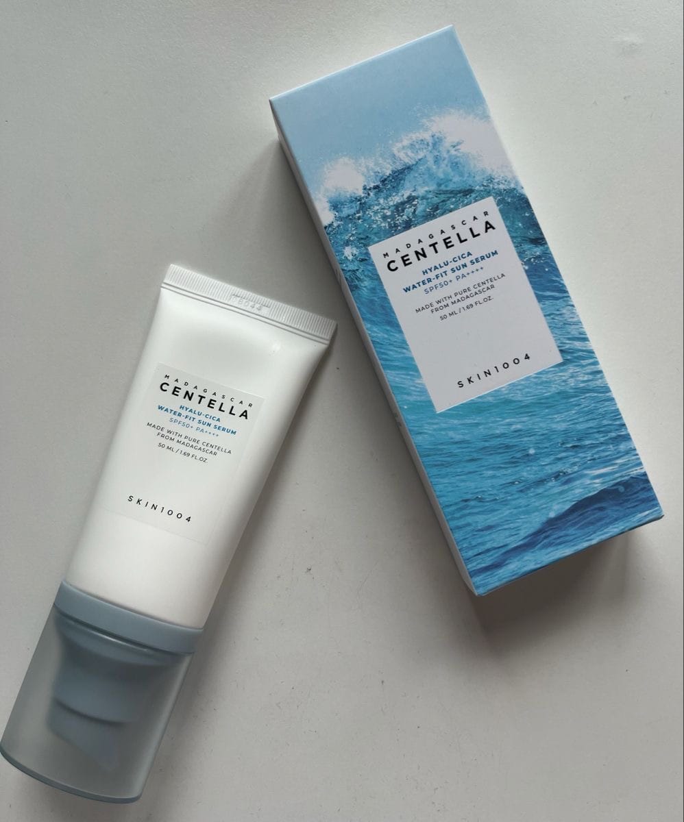 Customer photo review of Saules aizsargserums SKIN1004 Madagascar Centella Hyalu-Cica Water-Fit Sun Serum SPF50+ PA++++