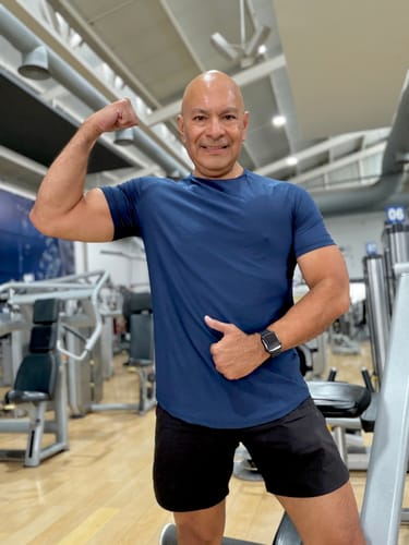 Customer photo review of Training Sport Tee - Navy Blue