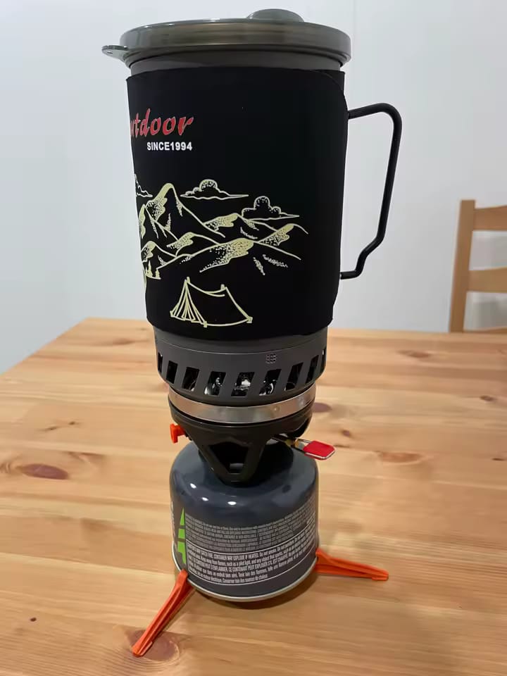 Customer photo review of Tragbares 1400ml Camping-Kochsystem mit Gaskocher