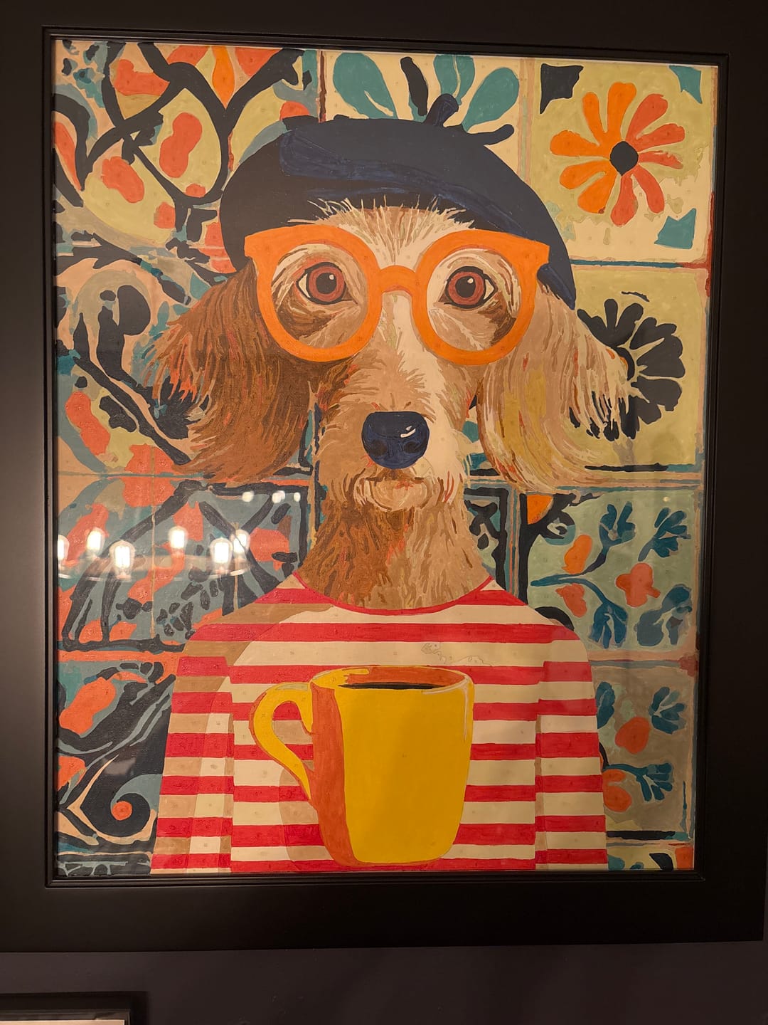 Customer photo review of French style dog | Paint by Number