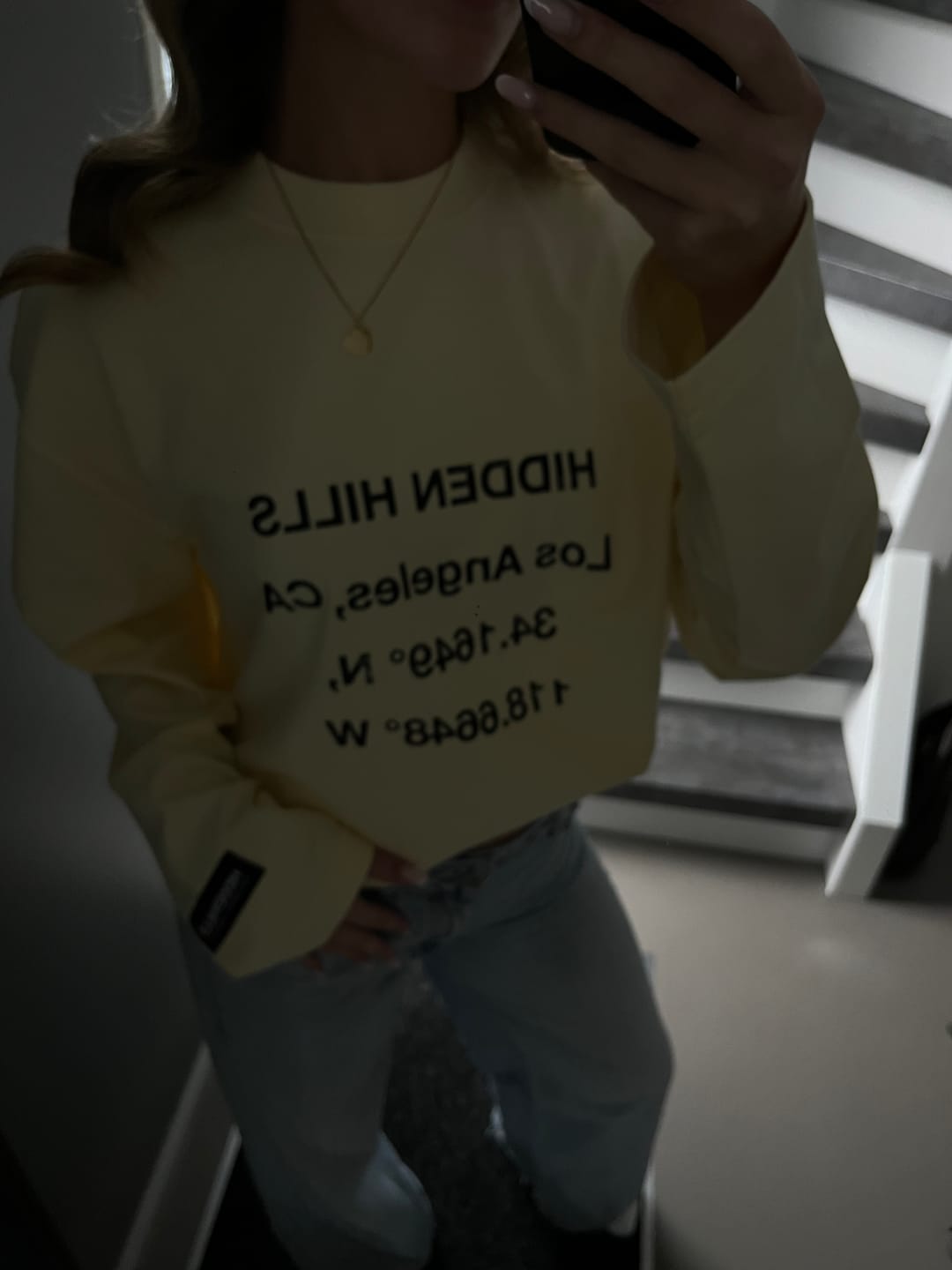 Customer photo review of VINTAGE LOGO LONGSLEEVE T-SHIRT BUTTER YELLOW