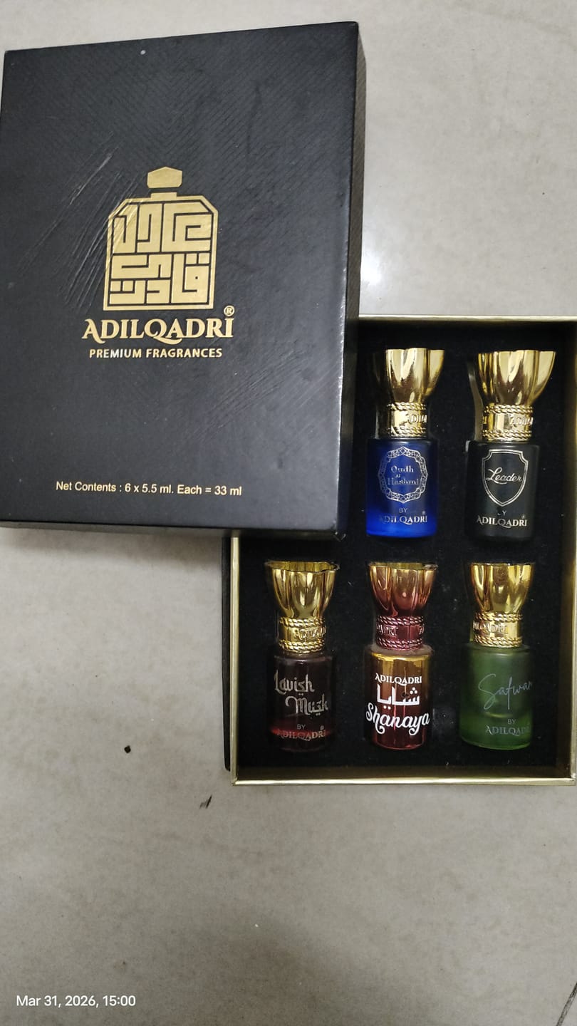 Customer photo review of Assorted Luxury Attar Perfume Gift Set (6 × 5.5Ml)