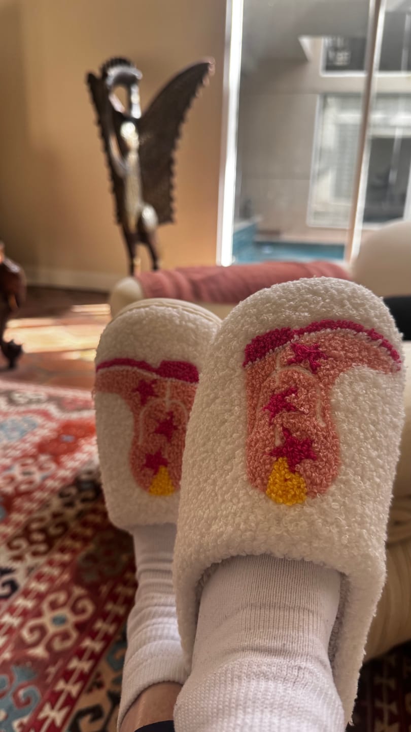 Customer photo review of Cowboy Boots Slippers