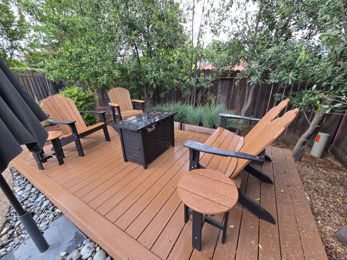 Customer photo review of Adirondack Porch Rocker With Wine & Cup Holders