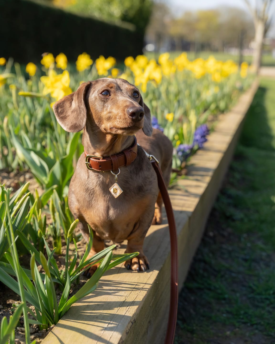 Customer photo review of Hazelnut Dog Collar