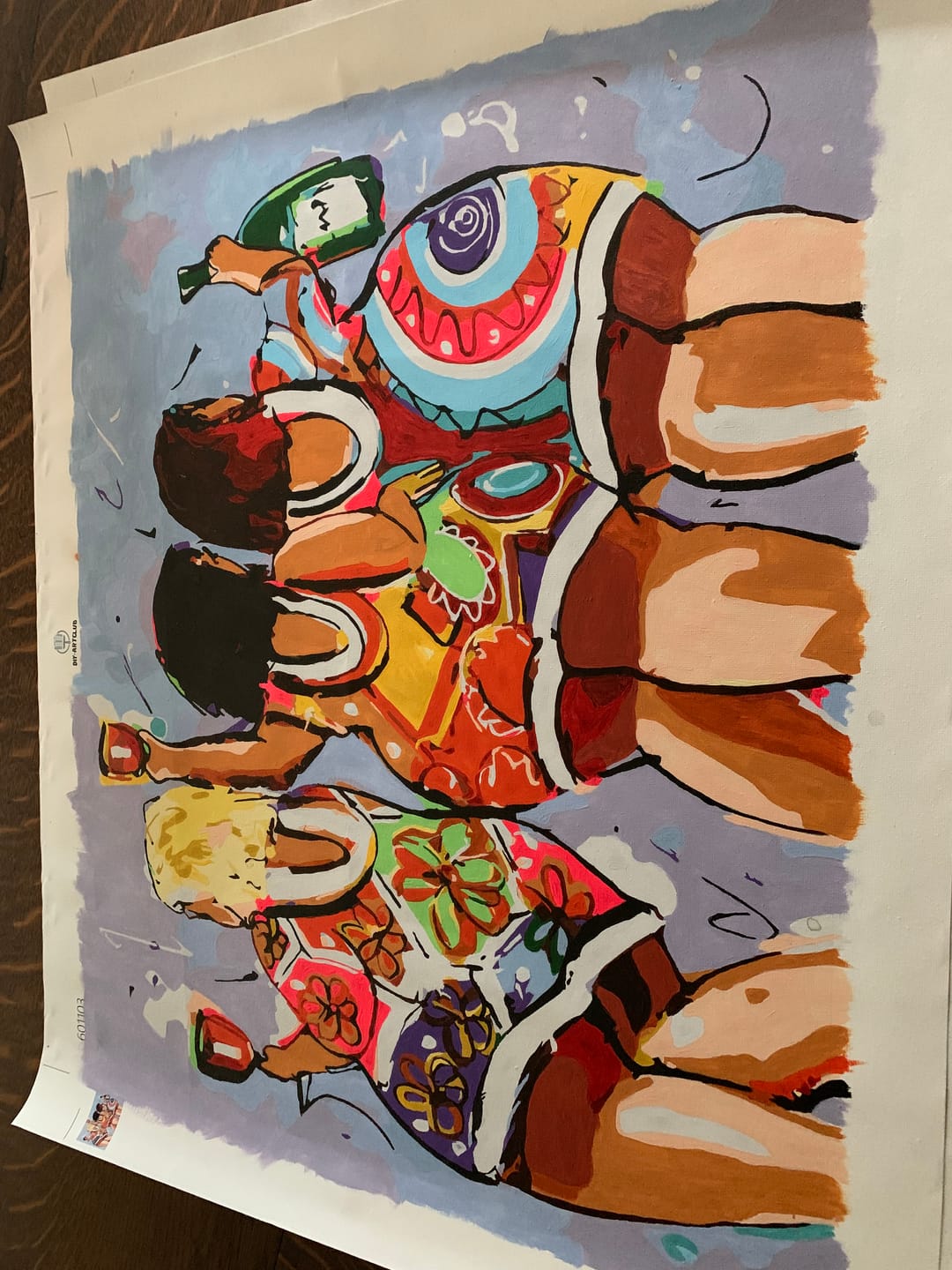 Customer photo review of The Wine of the Fat Ladies | Paint by Numbers