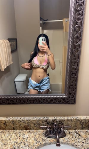 Customer photo review of Seamolly Leopard Print Contrast Color O Ring Double Layer Bikini Set