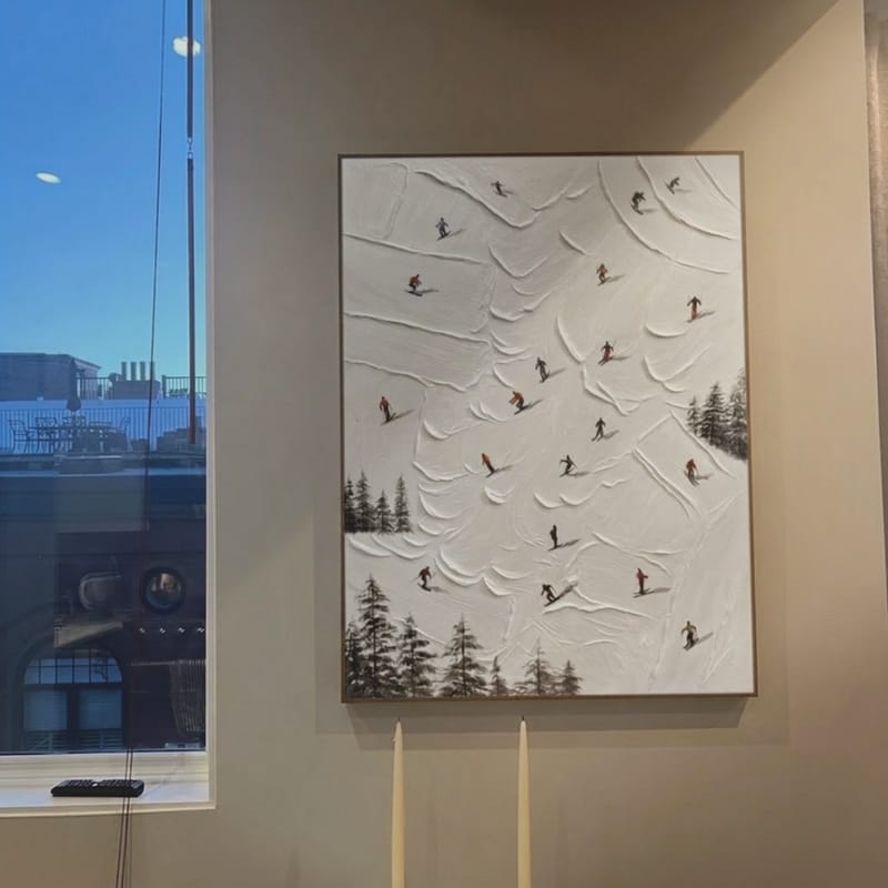 Customer photo review of Skiing Sports Textured Wall Art #MS018