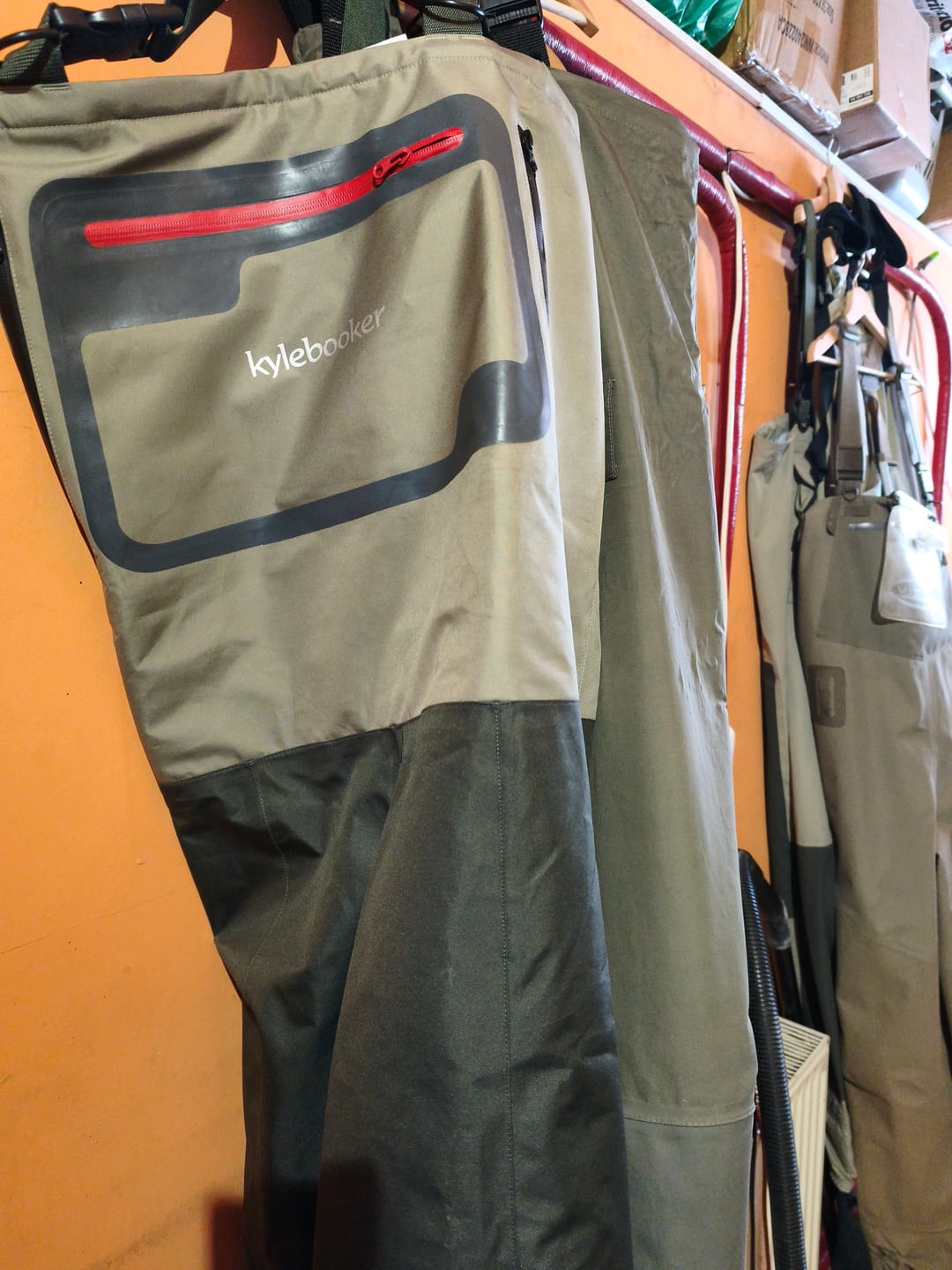 Customer photo review of Kylebooker Waterproof Breathable Stockingfoot Chest Fishing Hunting Waders KB004