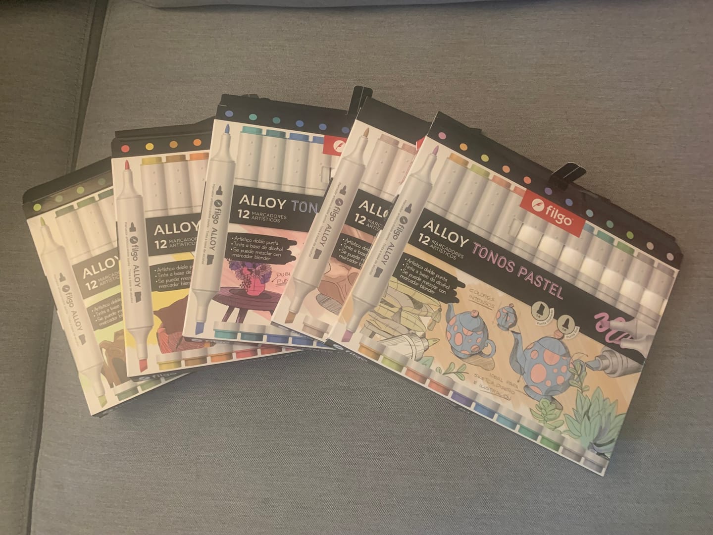Customer photo review of Filgo Alloy - Set 12 Marcadores al Alcohol Tonos Pastel