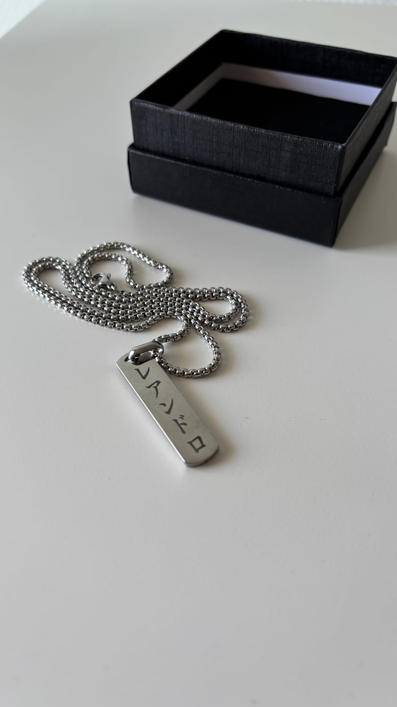 Customer photo review of Collier Japonais Gravé Homme