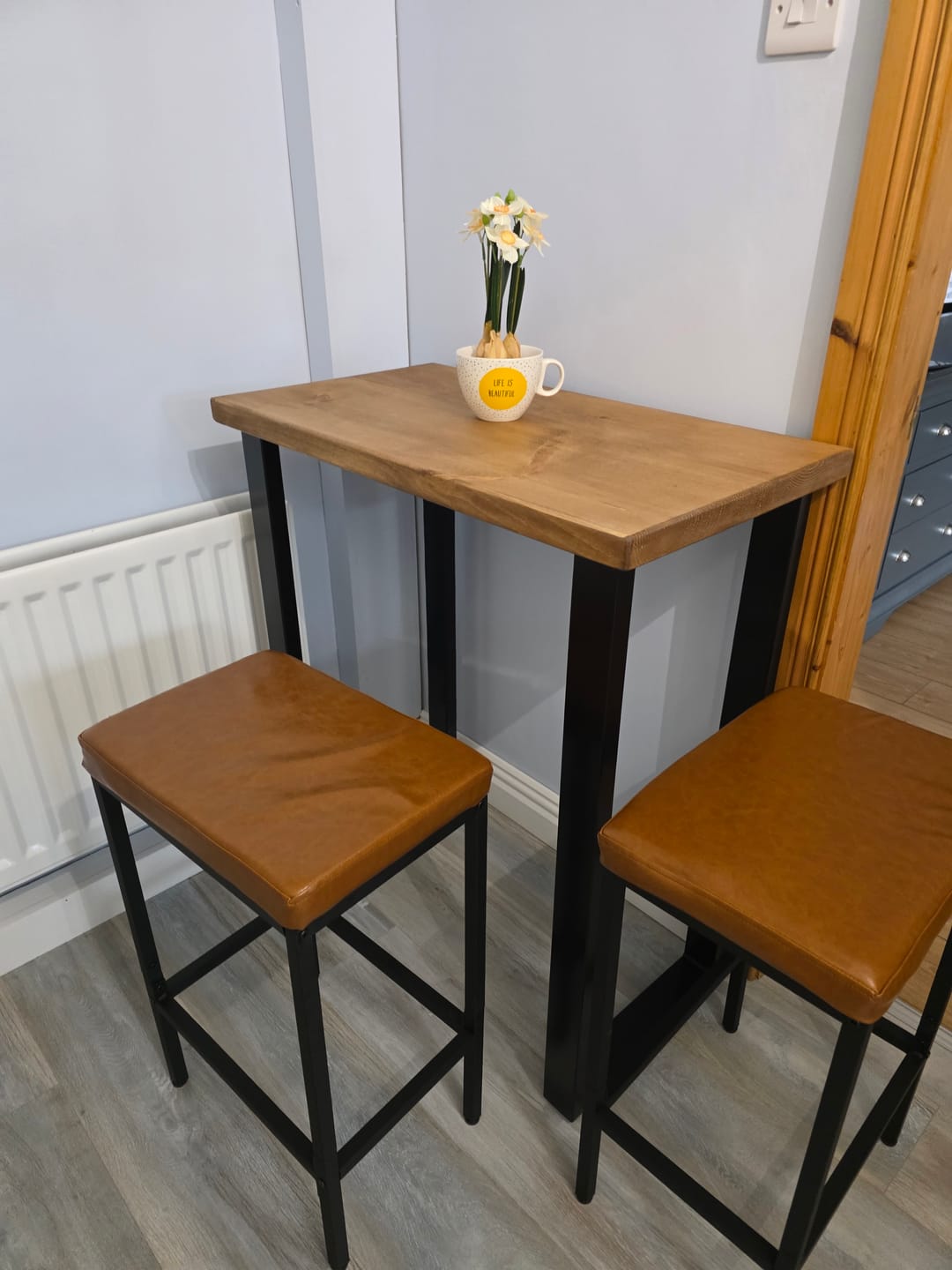 Customer photo review of Industrial Breakfast Bar | Counter
