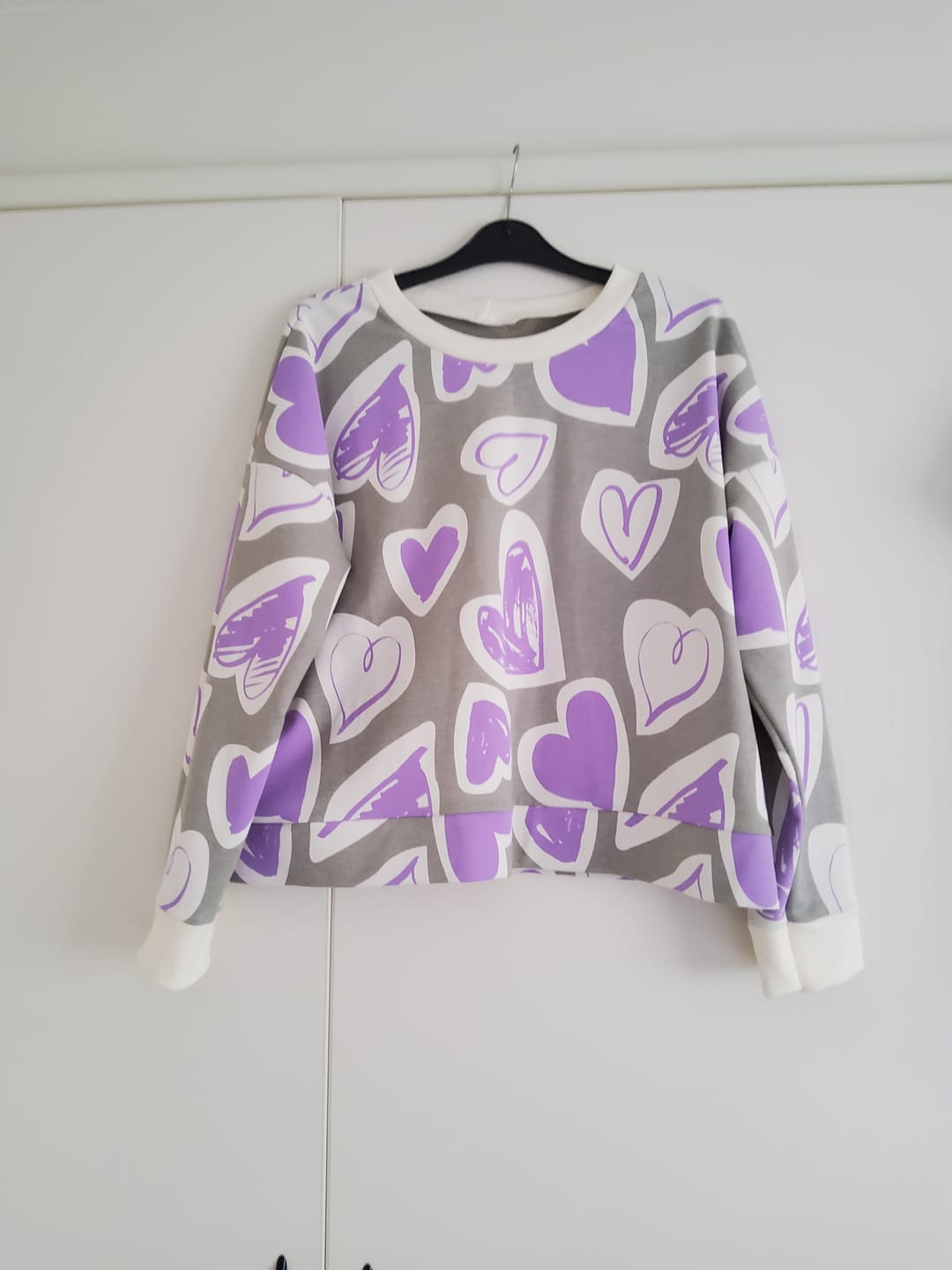Customer photo review of Hearts Club French Terry Fabric