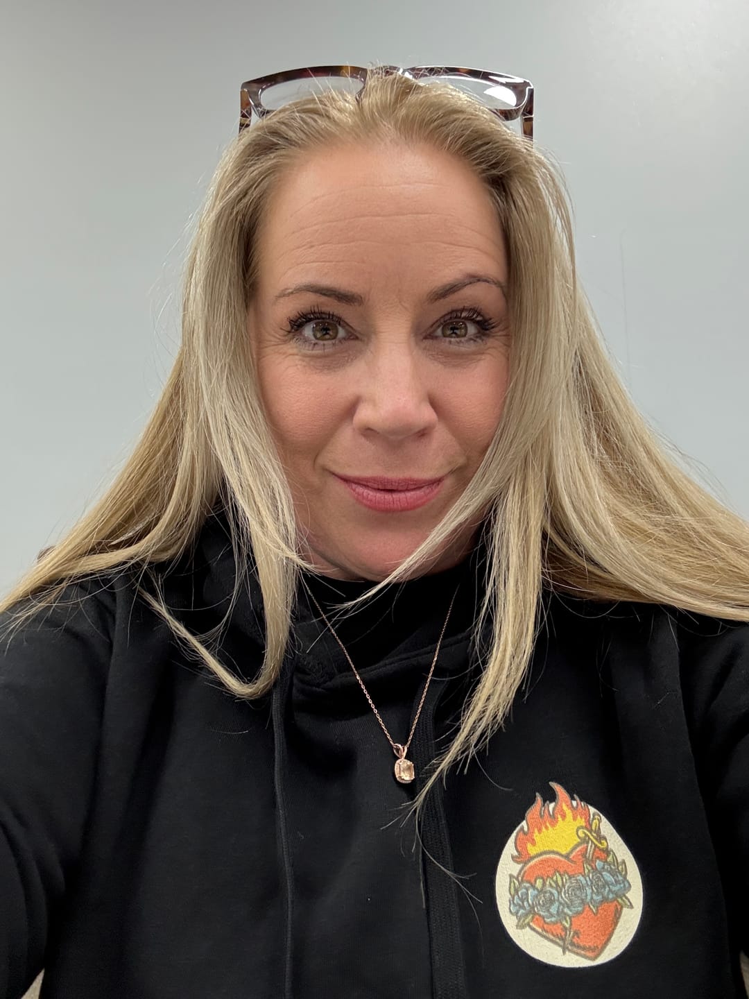 Customer photo review of Blessed Is She Who Believed Mary Unisex Organic Mid-Weight Hoodie