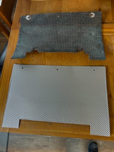 Customer photo review of Embossed Aluminium Heat Shield 1000mmx500mm