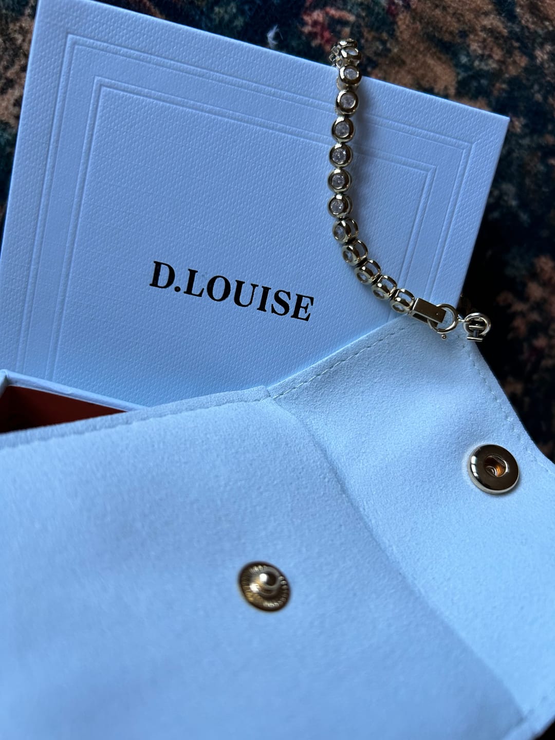 Customer photo review of Classic Bezel Tennis Bracelet
