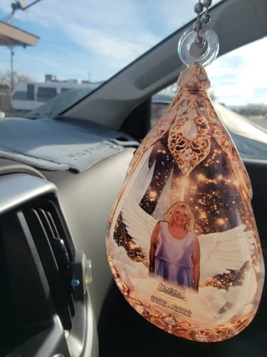 Customer photo review of Custom Photo Car Ornament - Personalized Christmas Memorial Sympathy Gifts For Loss Of Mom, Dad