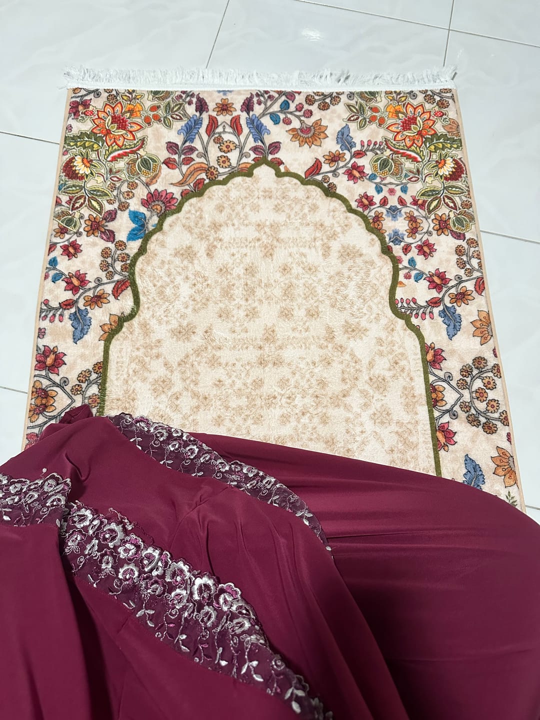 Customer photo review of Barakah Padded Prayer Mat