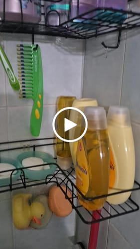 Customer video review of Set X2 Estantes Organizador Esquinero Baño Ducha Adhesivo