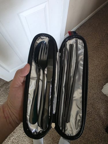 Customer photo review of 9-Piece Travel Utensil Set