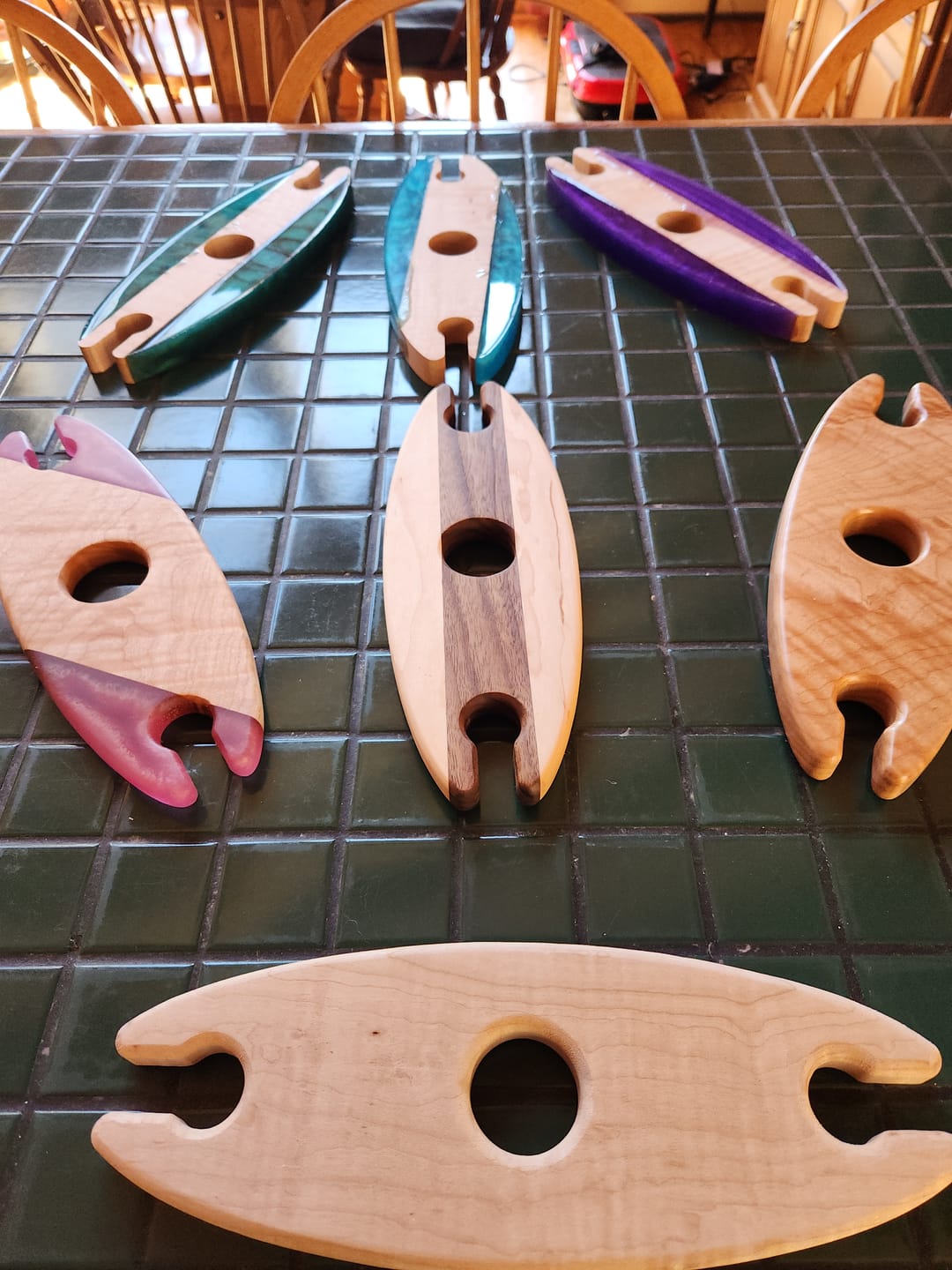 Customer photo review of 11x4" Wine Caddy 1 Acrylic Router Template