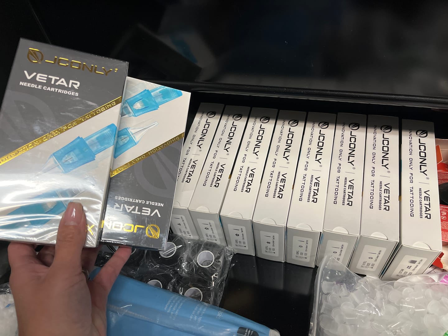 Customer photo review of JCONLY VETAR Tattoo Cartridge Needles Round Liner