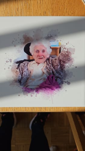 Customer photo review of Droomwassing Aquarel Tegel - Upload je eigen foto