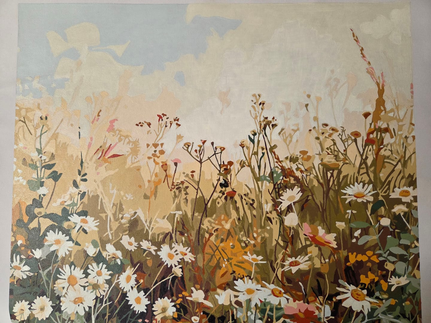 Customer photo review of Blooming Fields Framed Bundle – Paint by Numbers 3pc Set