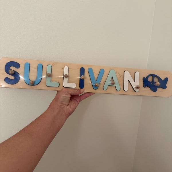 Customer photo review of Personalized Wooden Name Puzzle