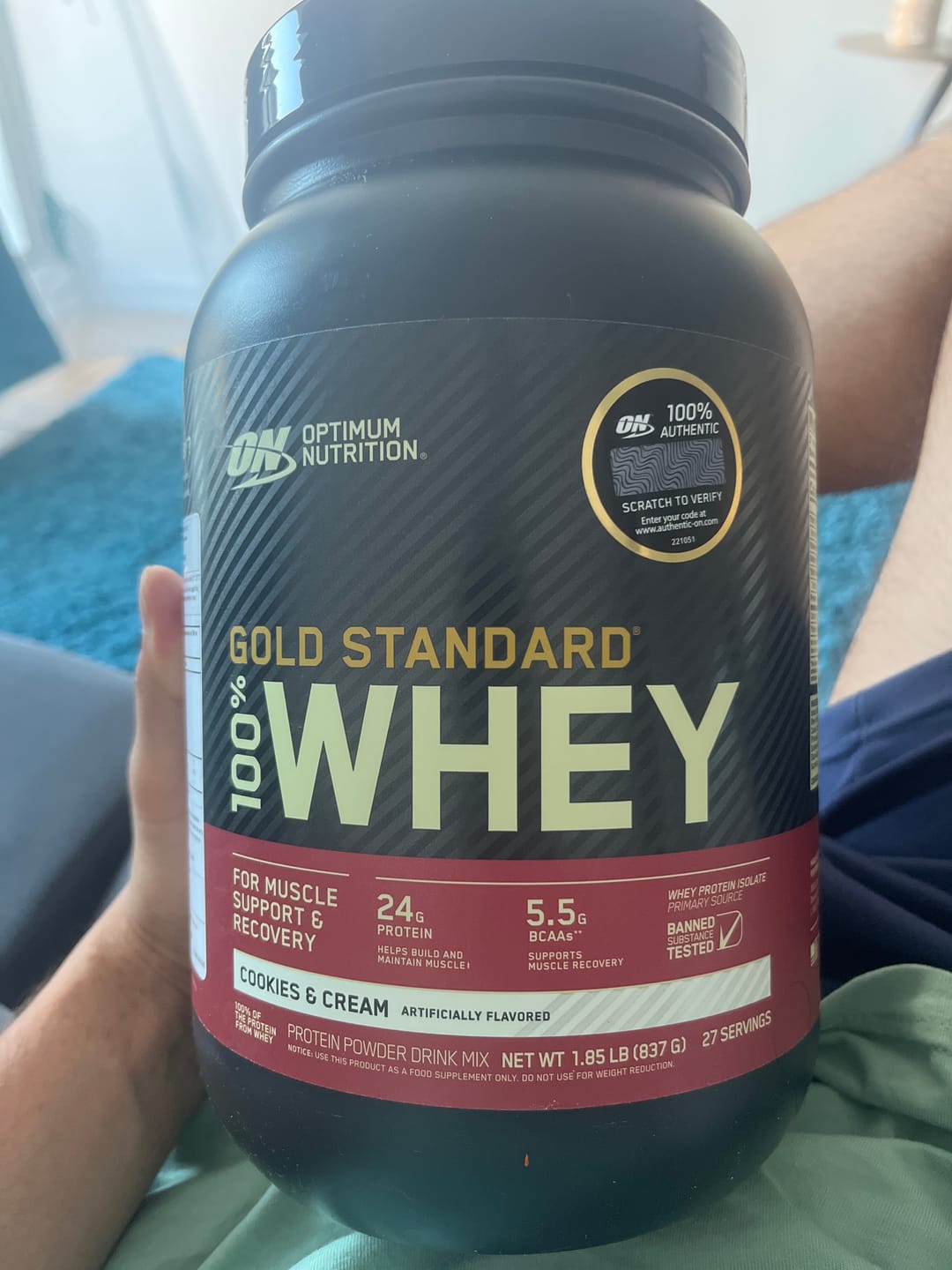 Customer photo review of 100% Whey Protein Gold Standard 2 lbs