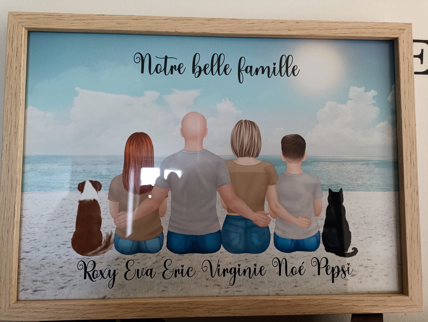 Customer photo review of Affiche Personnalisée - Famille Papa Maman Enfants & Animaux