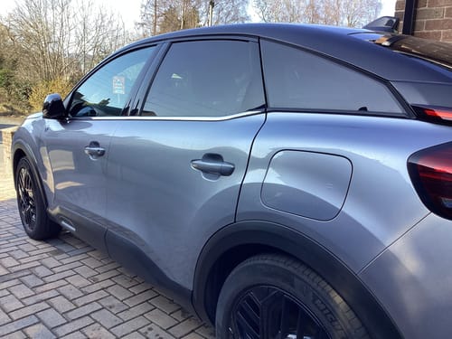 Reviewer's shiny silver car after being cleaned with the Citrus Wash pre-wash.