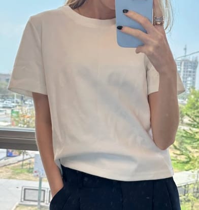 Customer photo review of Regular Fit Cotton T-shirt