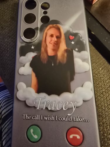 Customer photo review of The Call I Wish I Could Take - Personalized Memorial Phone Case