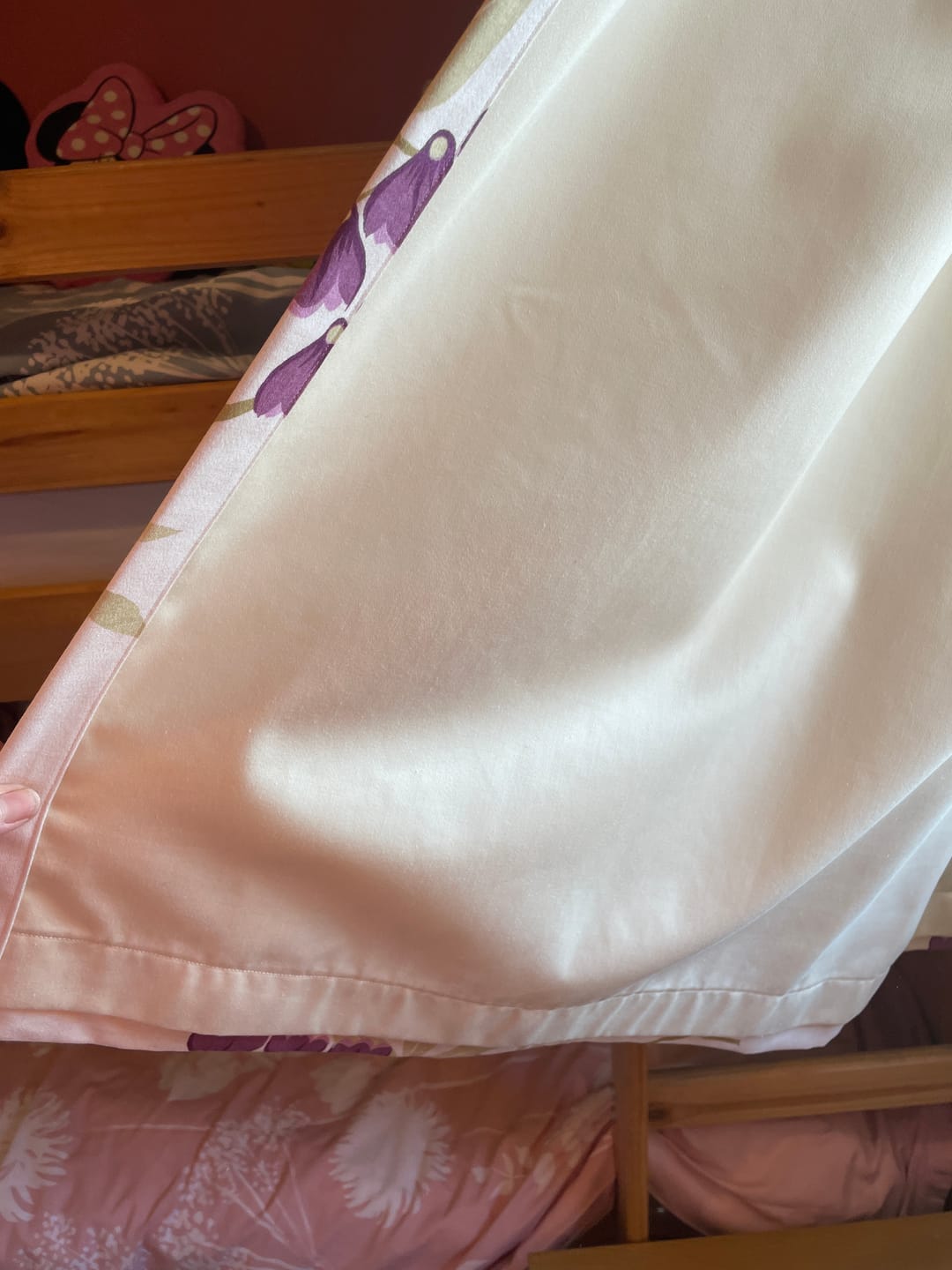 Customer photo review of Plain Curtain Lining Fabric