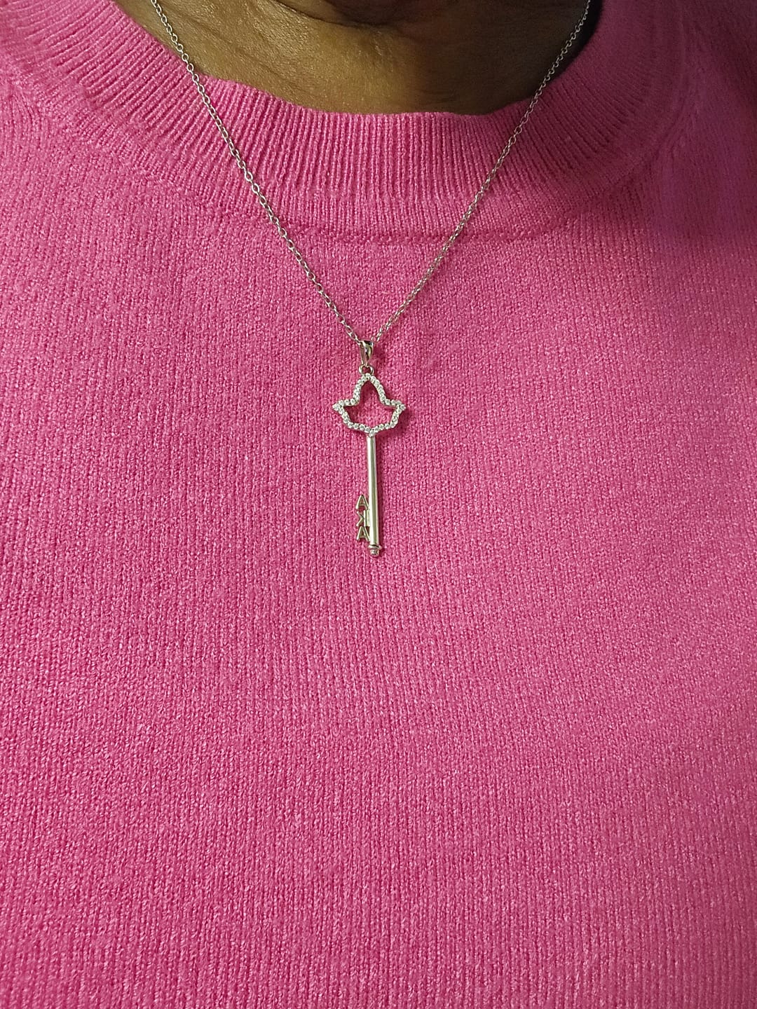 Customer photo review of AKA Ivy Leaf Key Necklace