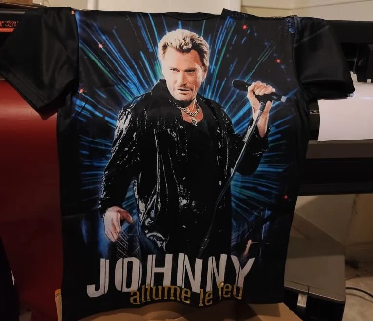 Customer photo review of Tee-shirt Johnny Hallyday modèle 19