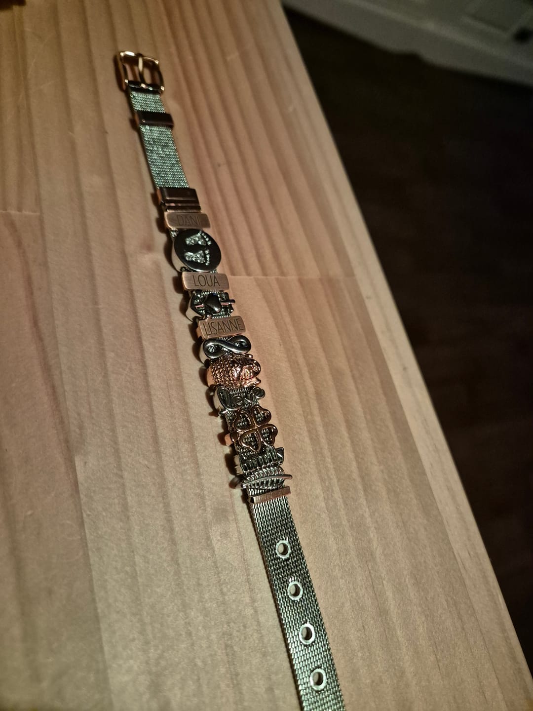 Customer photo review of Mesh bracelet silver/rosé gold