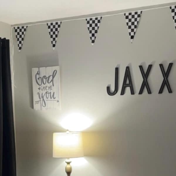 Customer photo review of First & Middle Wooden Name Sign