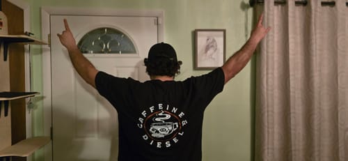 Customer photo review of CAFFEINE TEE