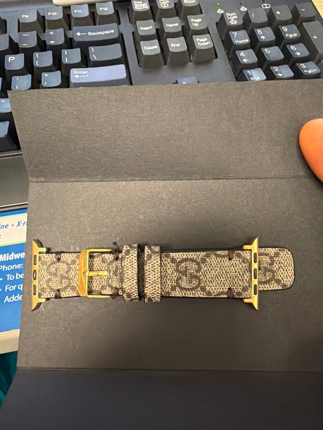 Customer photo review of Apple Watch Band Repurposed Classic GG Monogram
