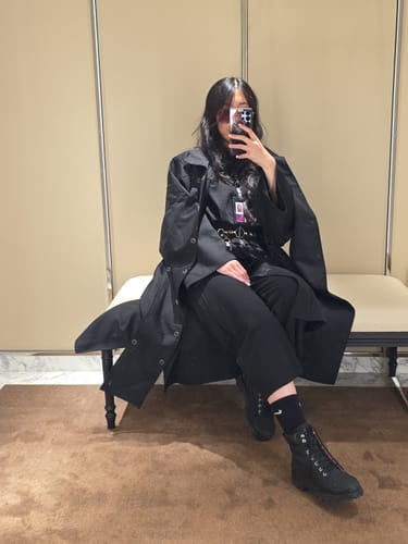 Customer photo review of Irregular Fake Two Piece Stitching Loose Wide Leg Pants