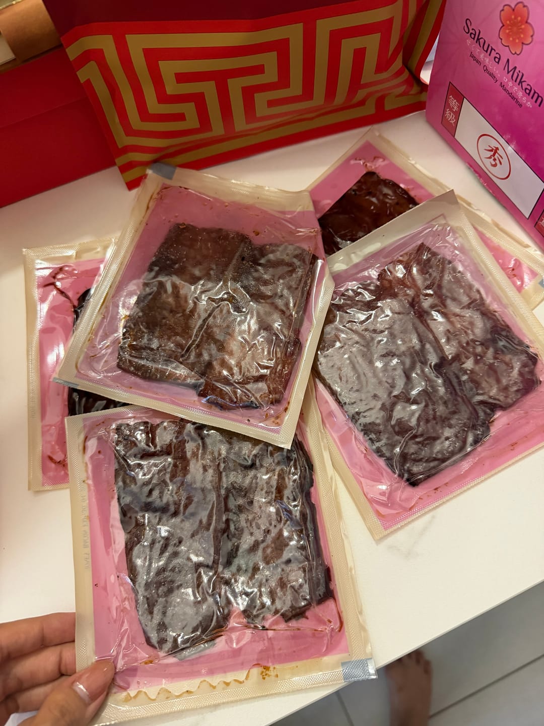 Customer photo review of BBQ Honey Bacon Pork Dried Meat Bakkwa