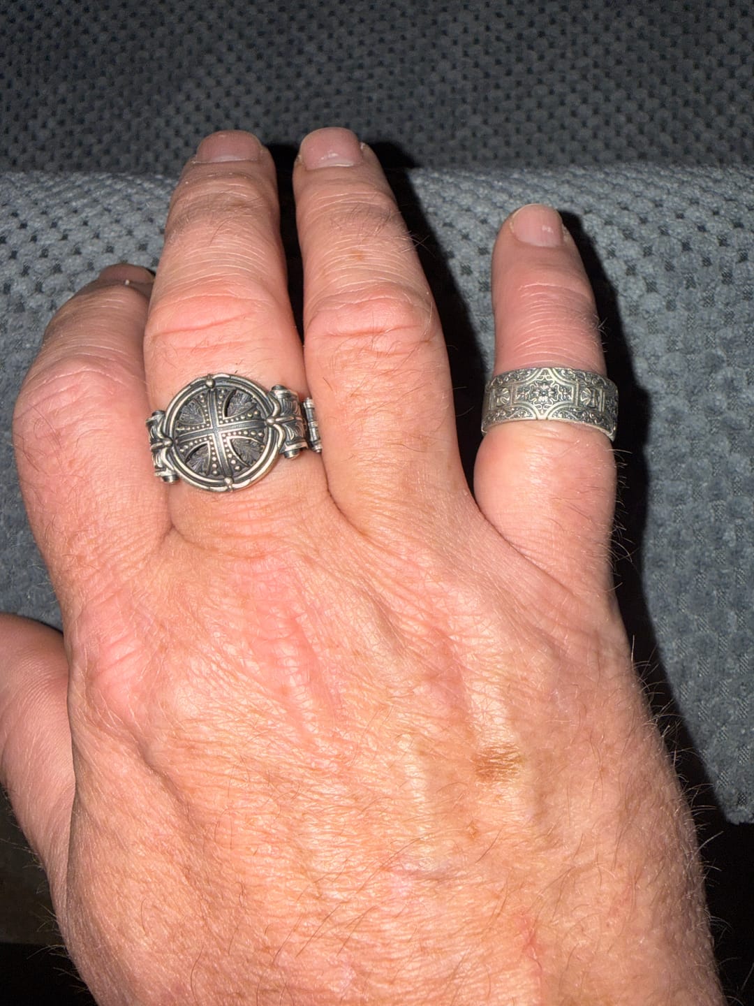 Customer photo review of Gothic Cross Ring